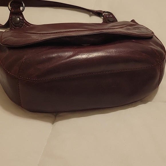 Vintage FRYE Melissa Wine Saddle Bag - Picture 5 of 15